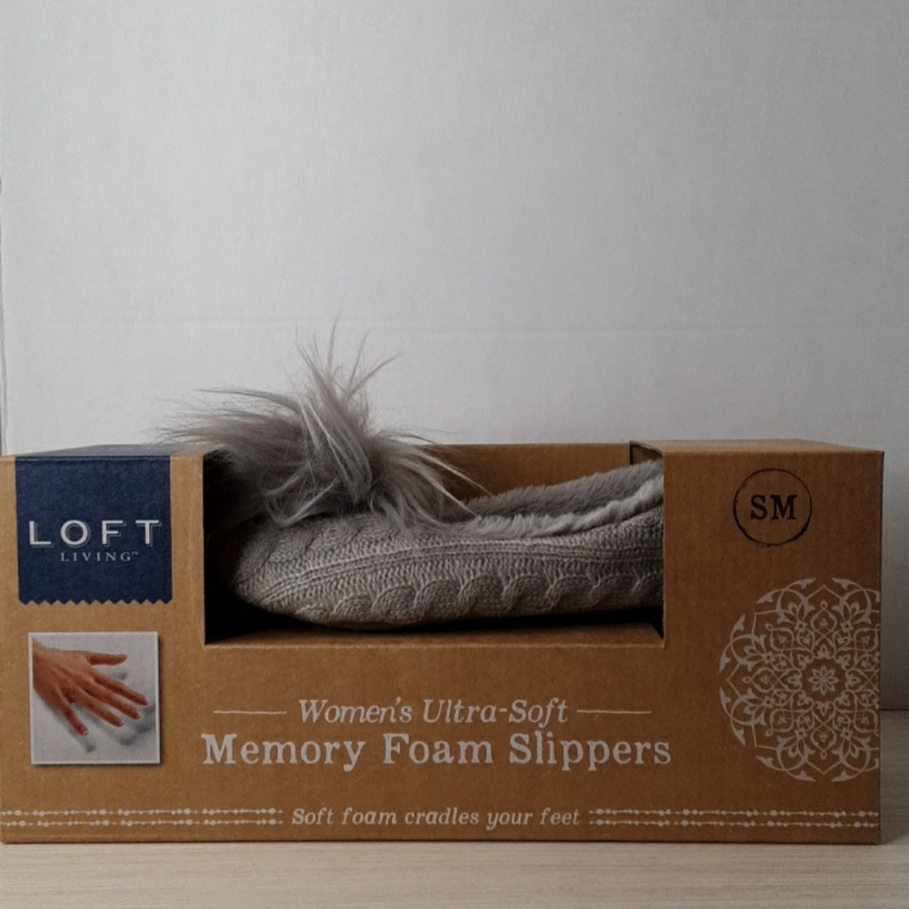 Loft living womens ultra soft memory foam slippers